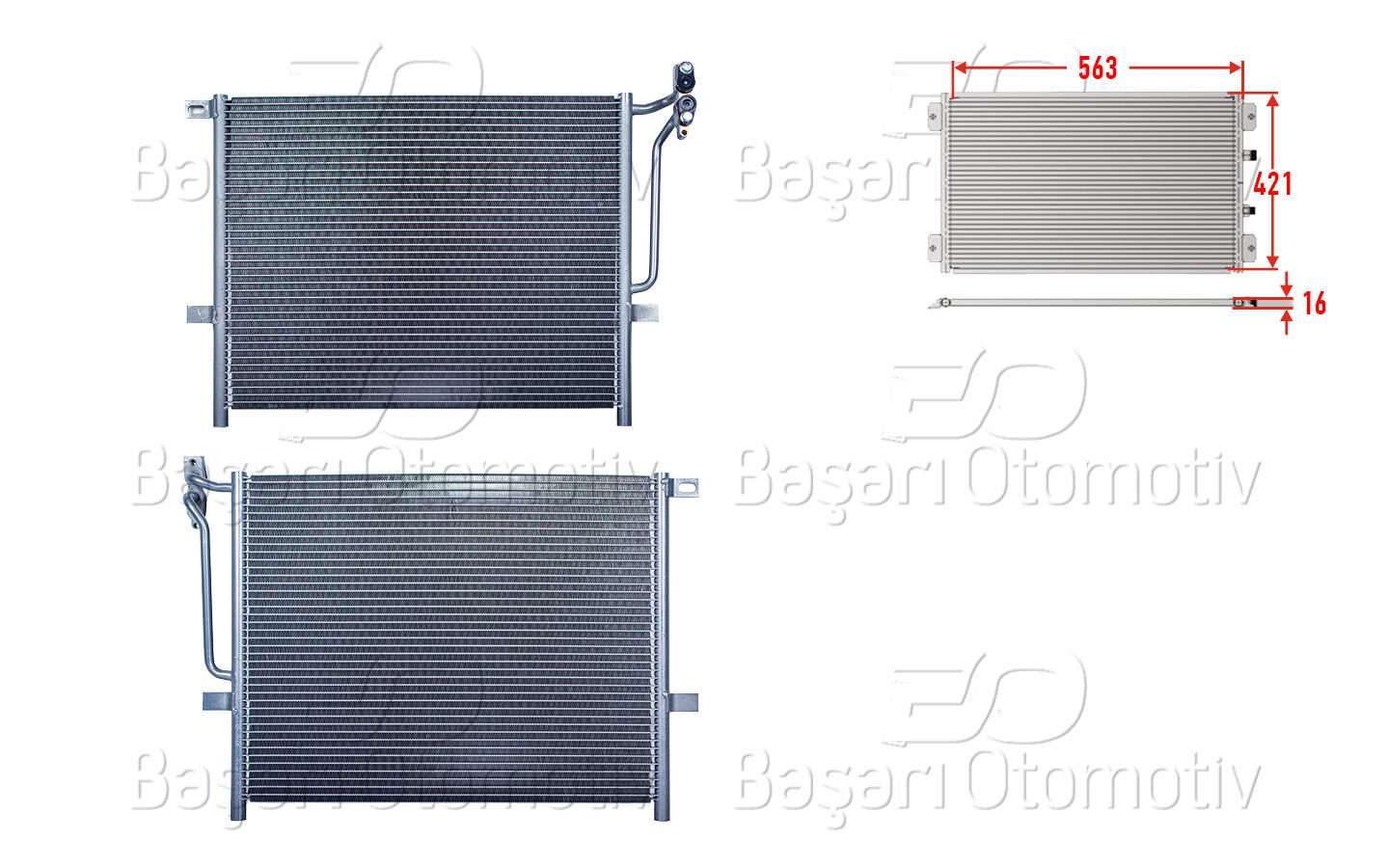 KLIMA RADYATORU 563X421X16