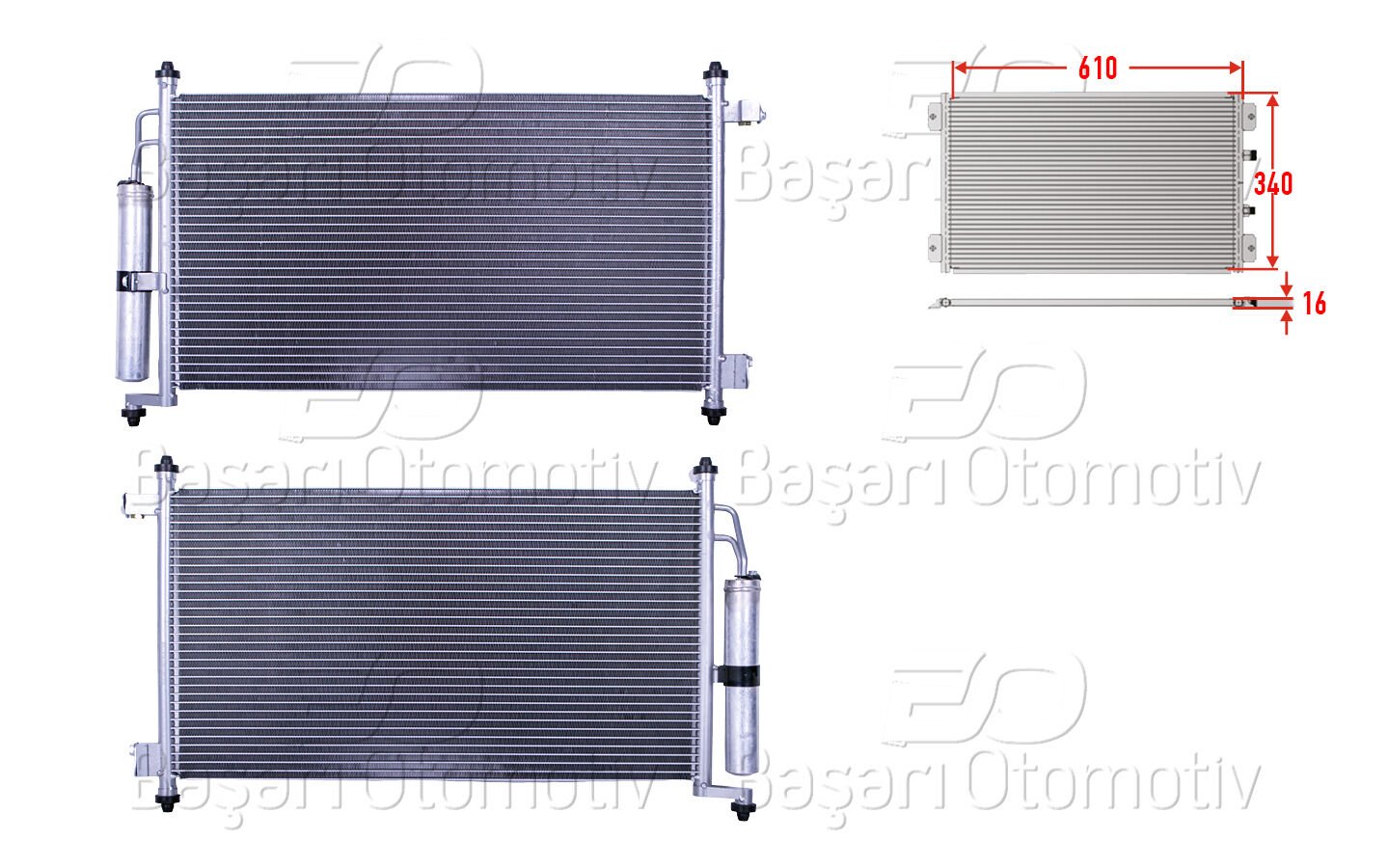 KLIMA RADYATORU 610X340X16