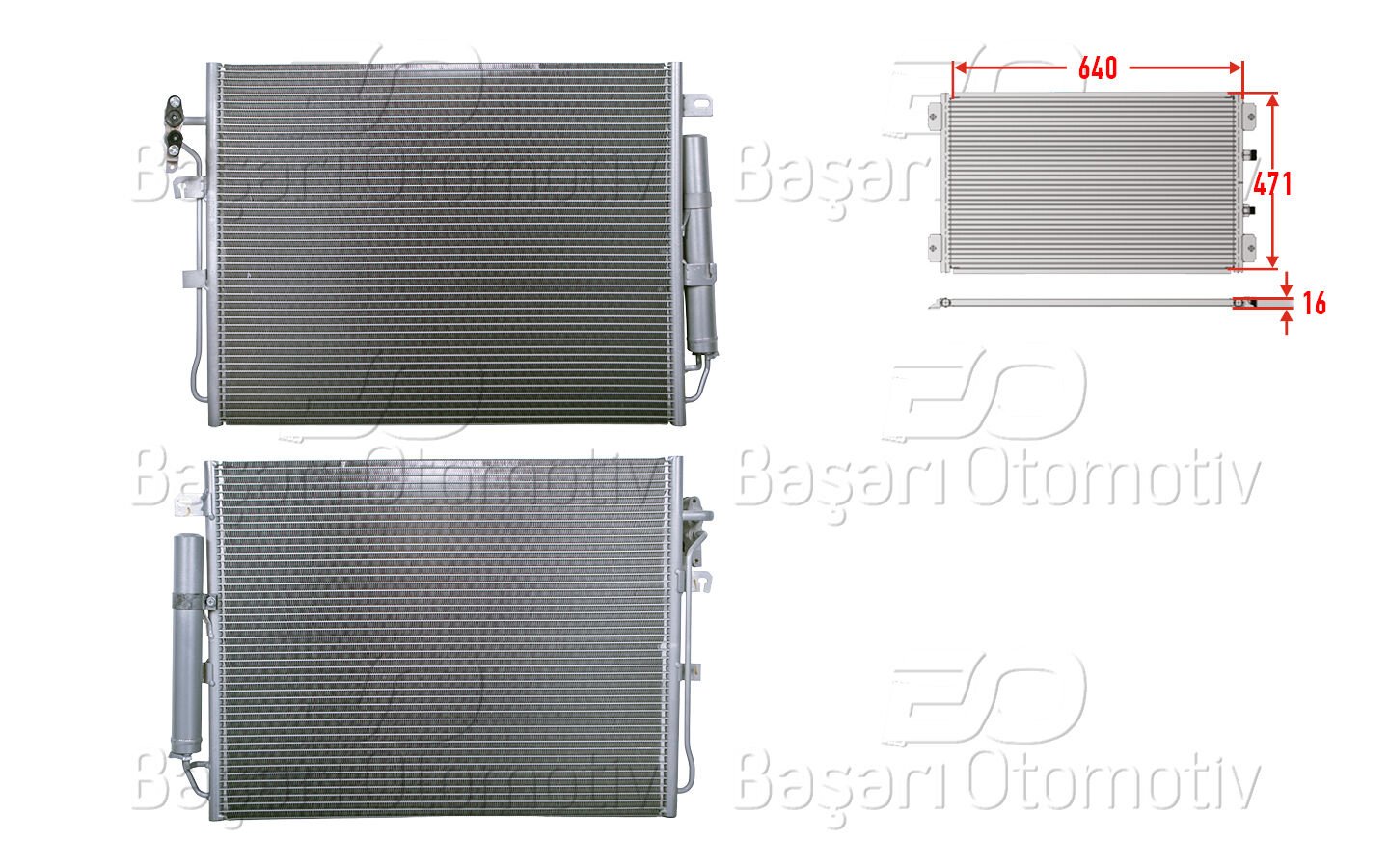 KLIMA RADYATORU 640X471X16