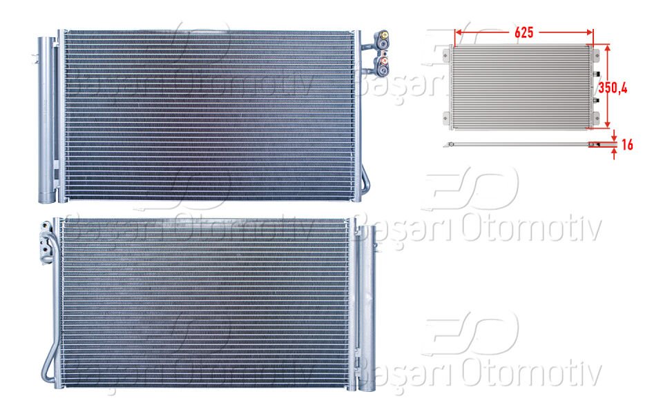 KLIMA RADYATORU 625X350,4X16