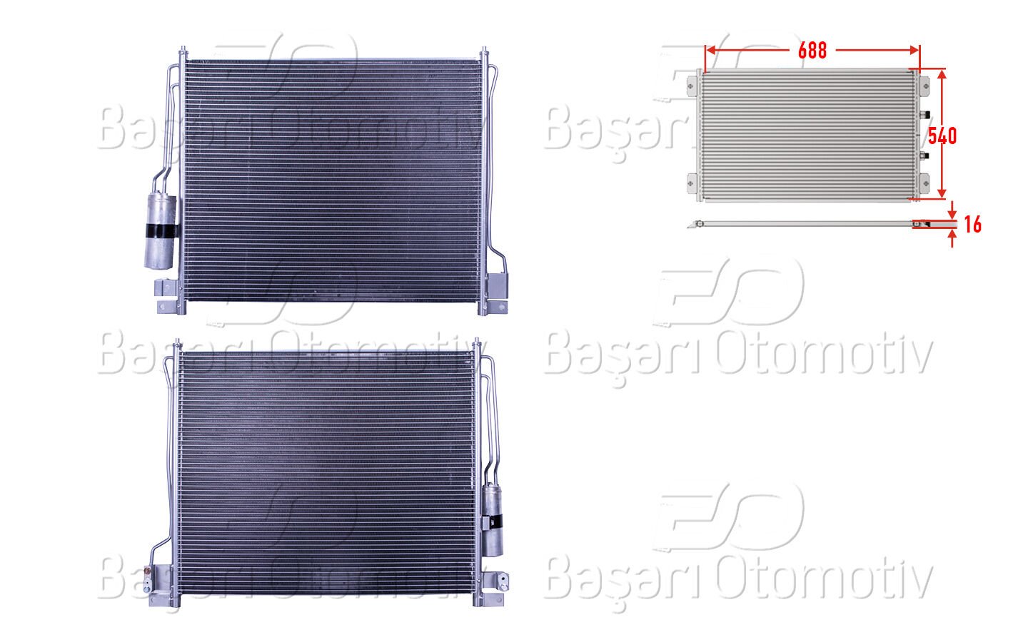 KLIMA RADYATORU 688X540X16