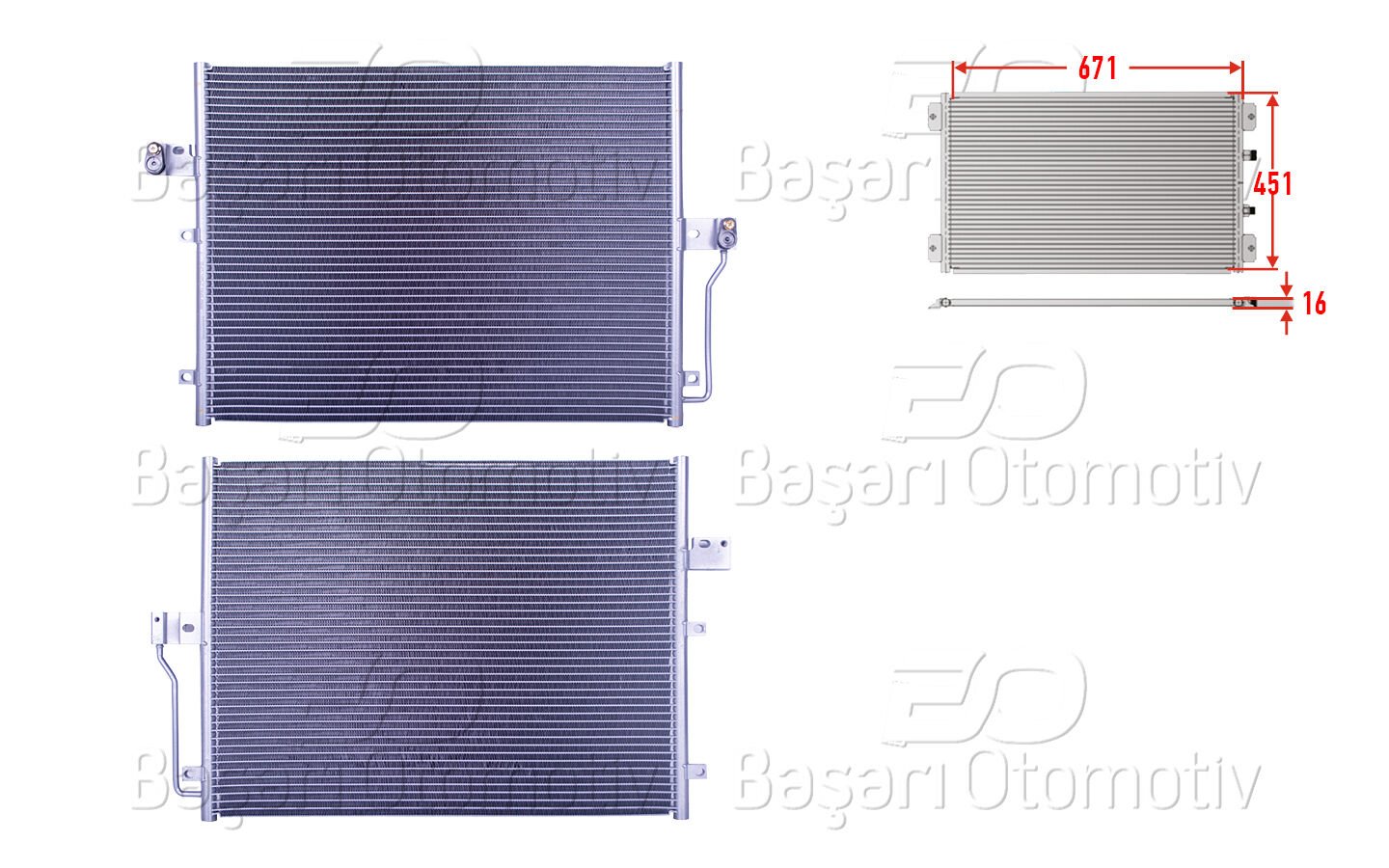 KLIMA RADYATORU 671X451X16