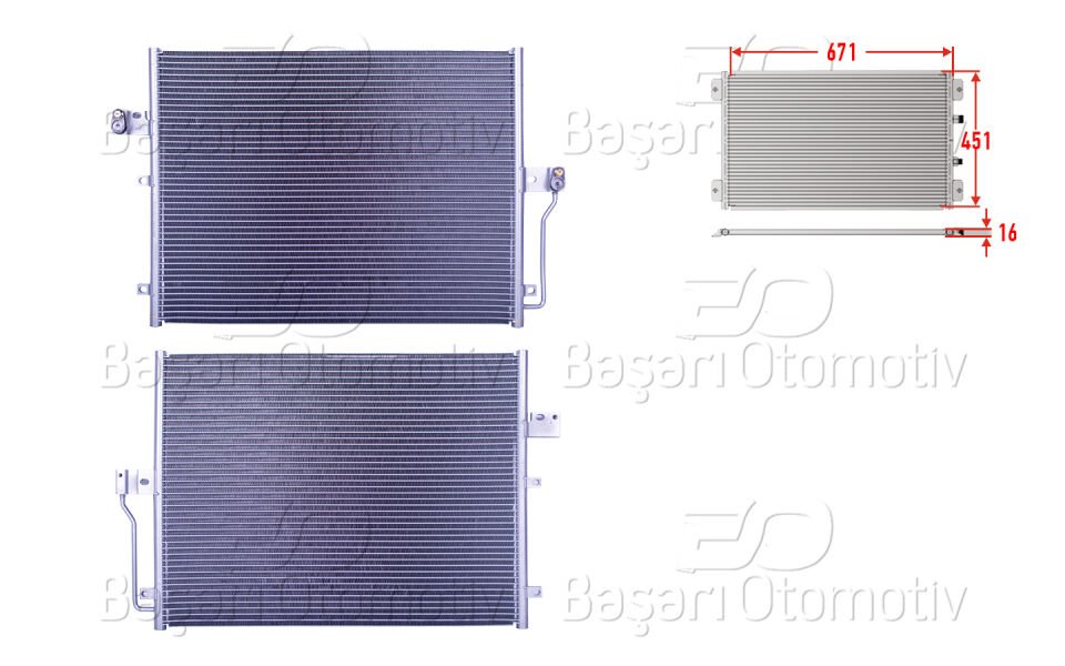 KLIMA RADYATORU 671X451X16