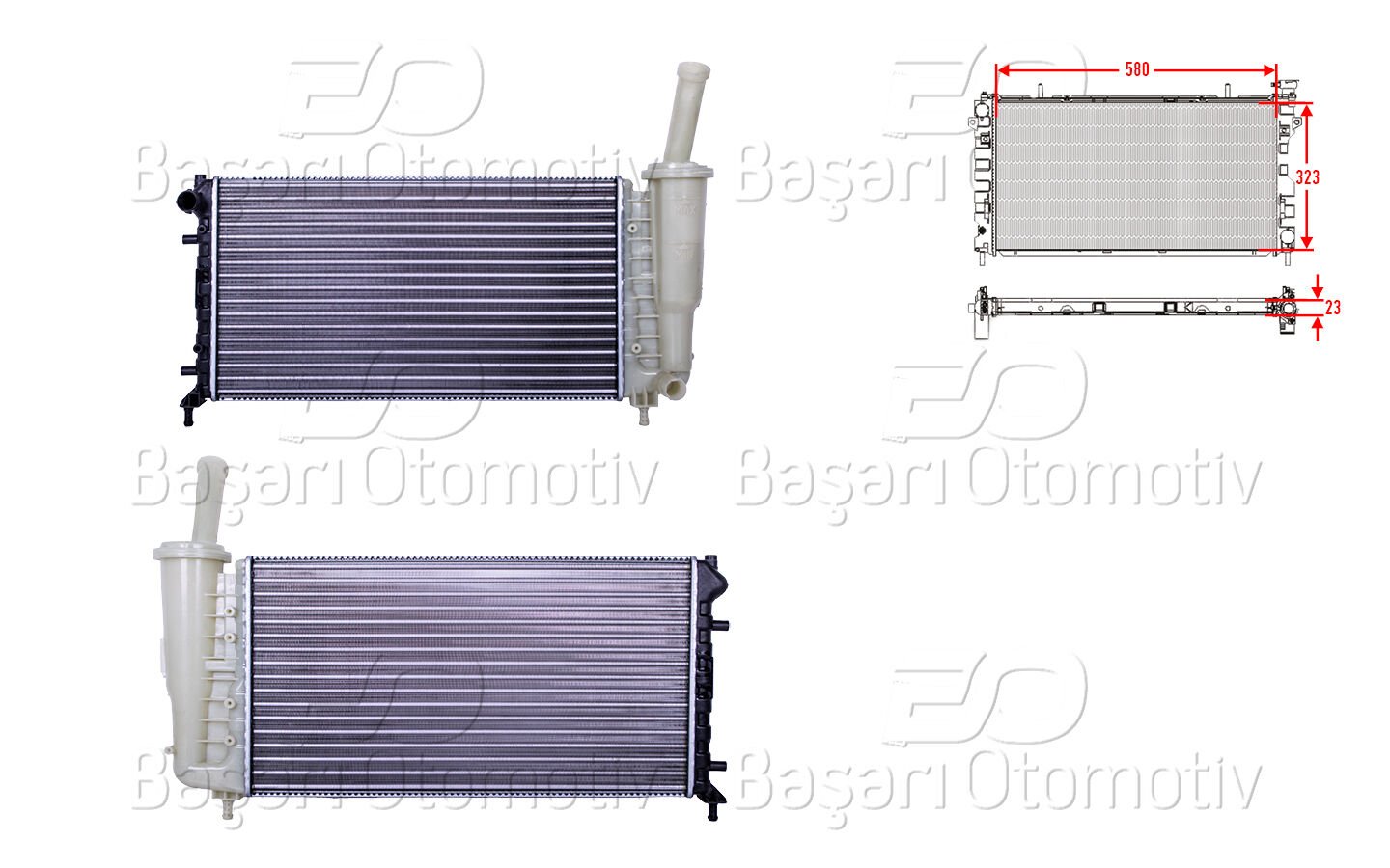 SU RADYATORU MEKANIK MT 580X323X23