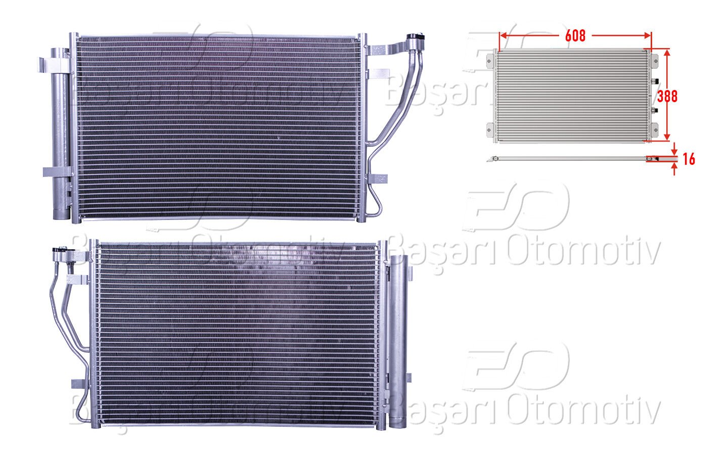 KLIMA RADYATORU 608X388X16