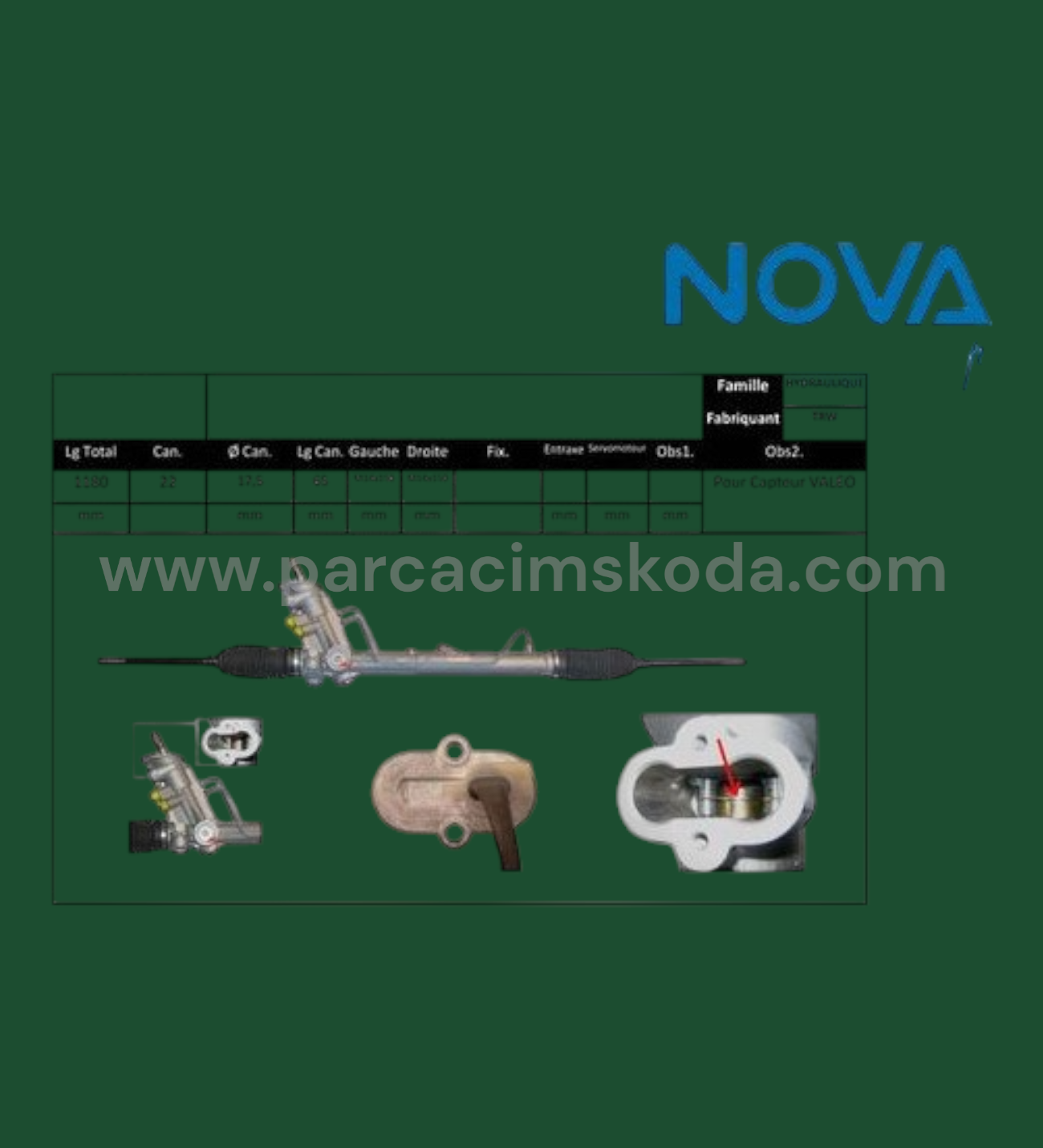 DİREKSİYON KUTUSU KOMPLE ( TRW Typ 1 Açılı )