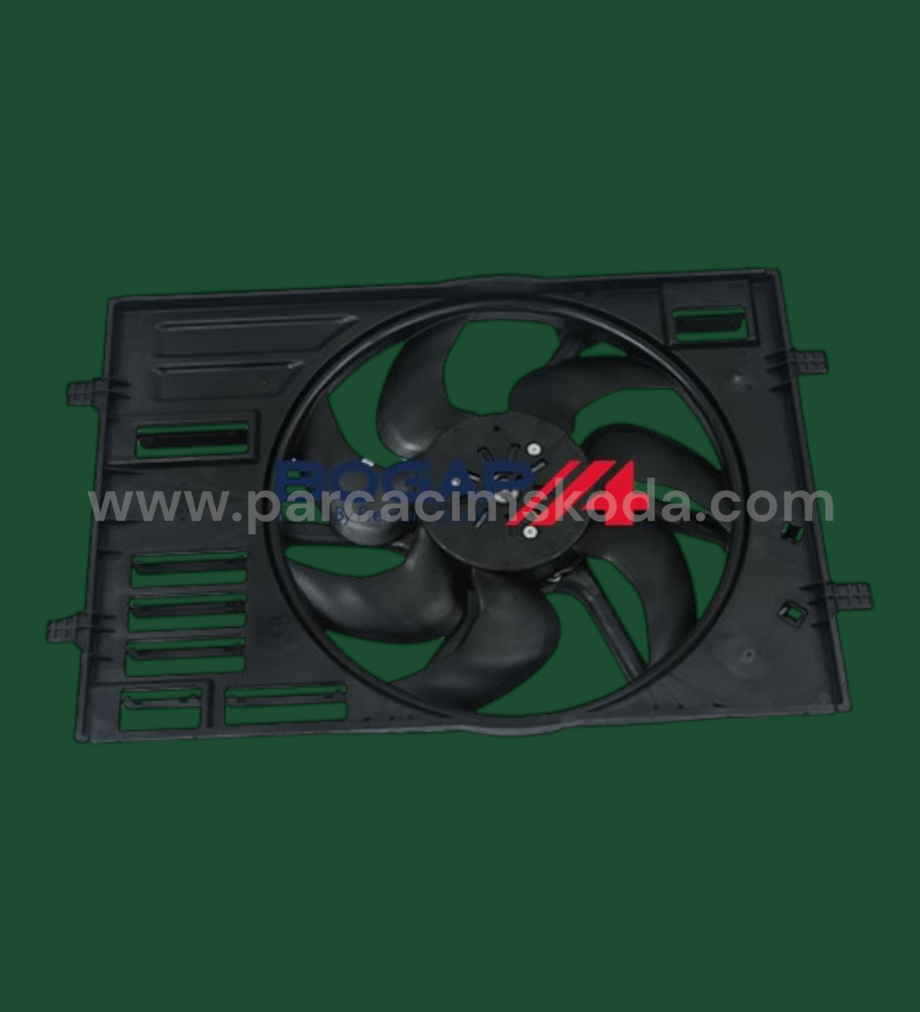 FAN MOTORU & ÇERÇEVESİ ( Set ) ( Brose Typ ) ( 4 Fişli )