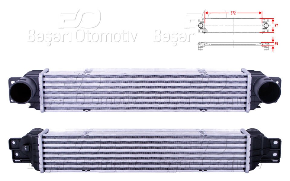 TURBO RADYATORU (INTERCOOLER) 572X97X85