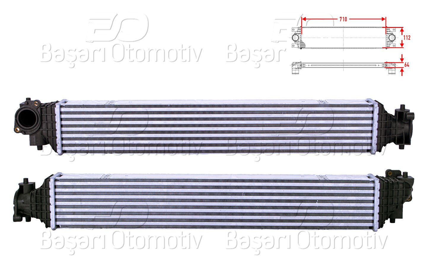 TURBO RADYATORU (INTERCOOLER) 710X112X64