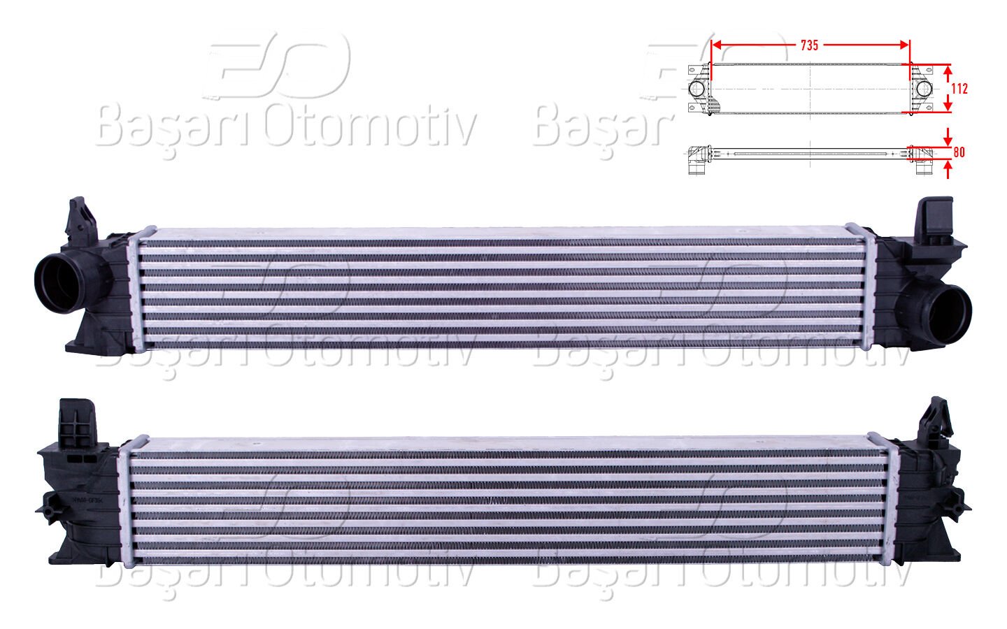 TURBO RADYATORU (INTERCOOLER) 735X112X80